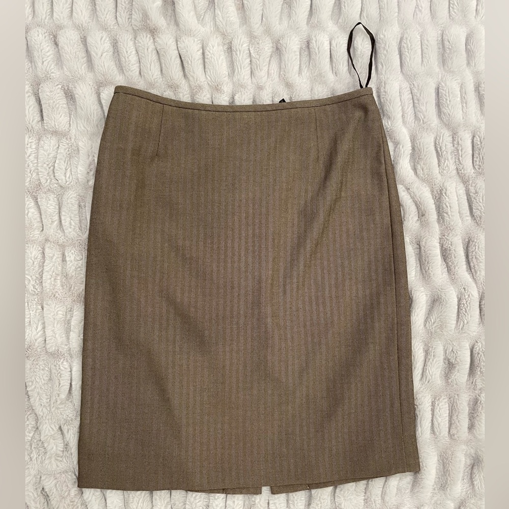 Brown Herringbone Pencil Skirt Size 6